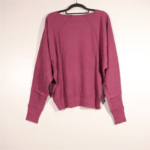 Free People Santa Clara Thermal Top- Mulberry - Picture 3 of 5